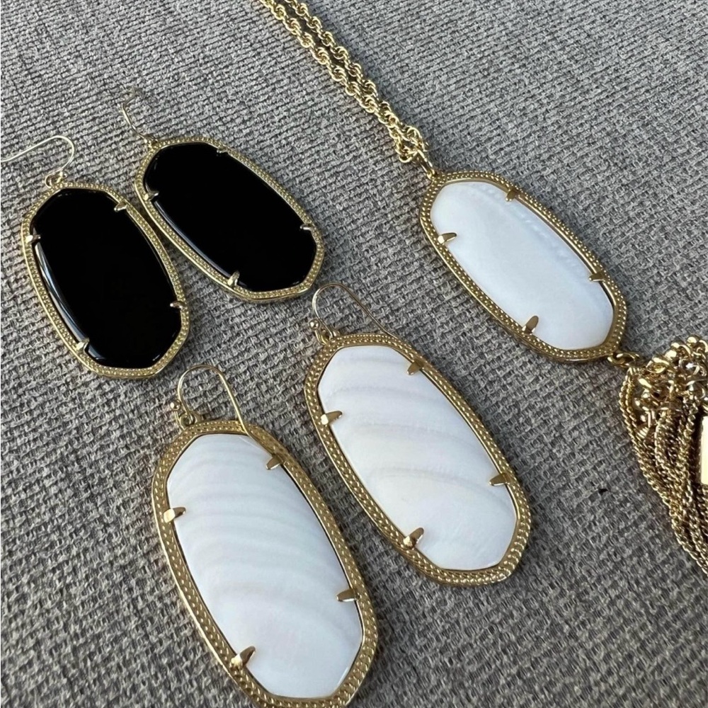 Kendra Scott 14k Gold Earrings and Tassel Necklace